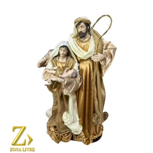  SAGRADA FAMILIA TECIDO BRANCO/DOURADO 90CM