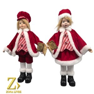 CRIANÇAS NATALINAS RED/WHITE 43CM