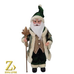 PAPAI NOEL GREEN/GOLD 50CM