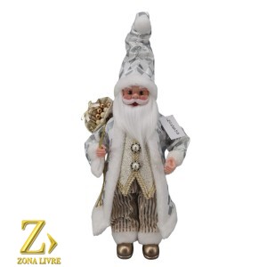 PAPAI NOEL GOLD/WHITE 50CM