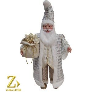 PAPAI NOEL GOLD/WHITE 100CM