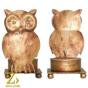 VELA CORUJA 09CM METAL