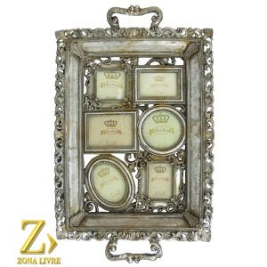 PORTA FOTO SILVER PAREDE 40X28CM
