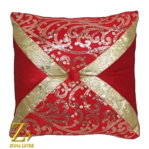 ALMOFADA NATALINA VERMELHA 35CM