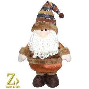 BONECO NOEL 35CM MARROM
